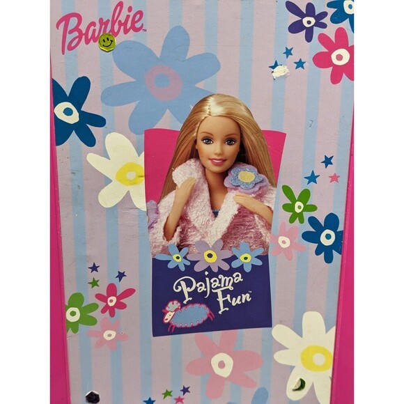 Vintage 1990s BARBIE pink plastic pajama party carrying case - Picture 3 of 12